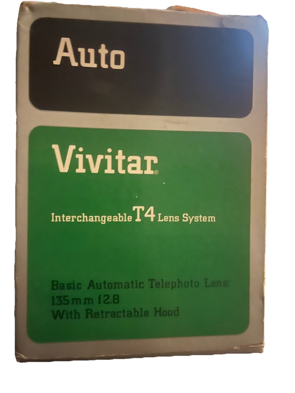 Vivitar Auto 135mm, f/2.8. Basic Auto Telephoto Lens W/ Retractable Hood