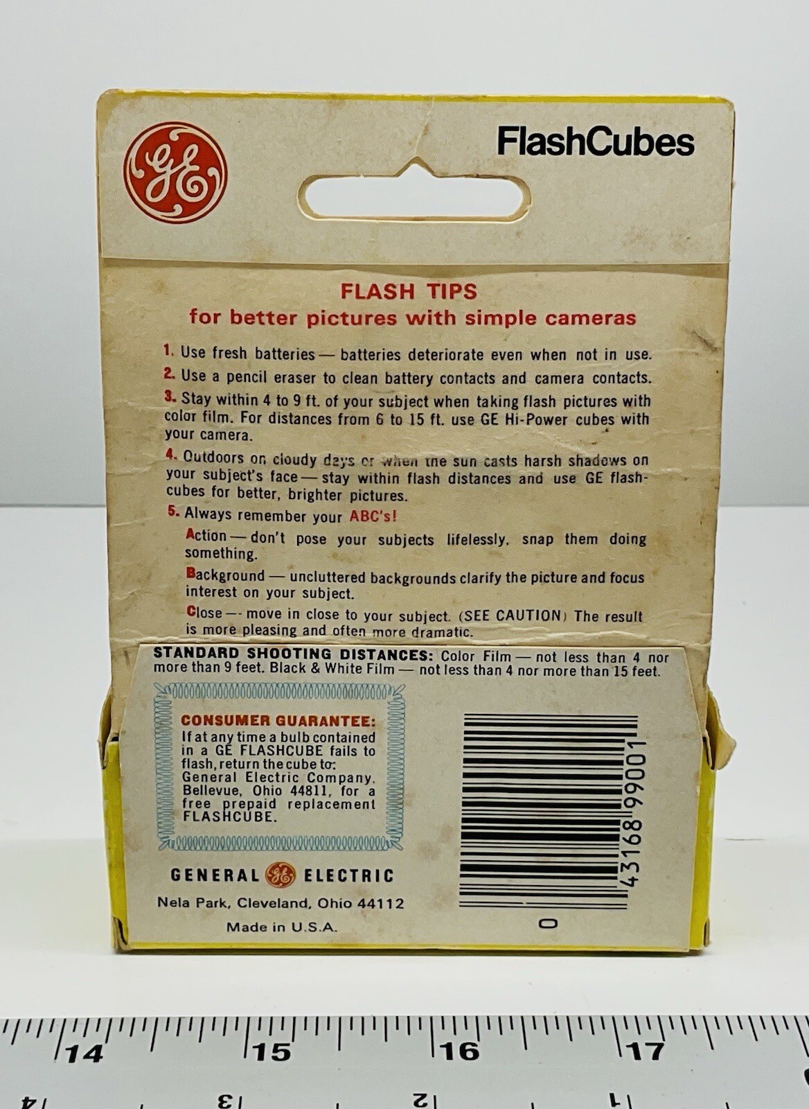 Vintage Pack of 3 GE General Electric FlashCubes Flash Cubes Camera