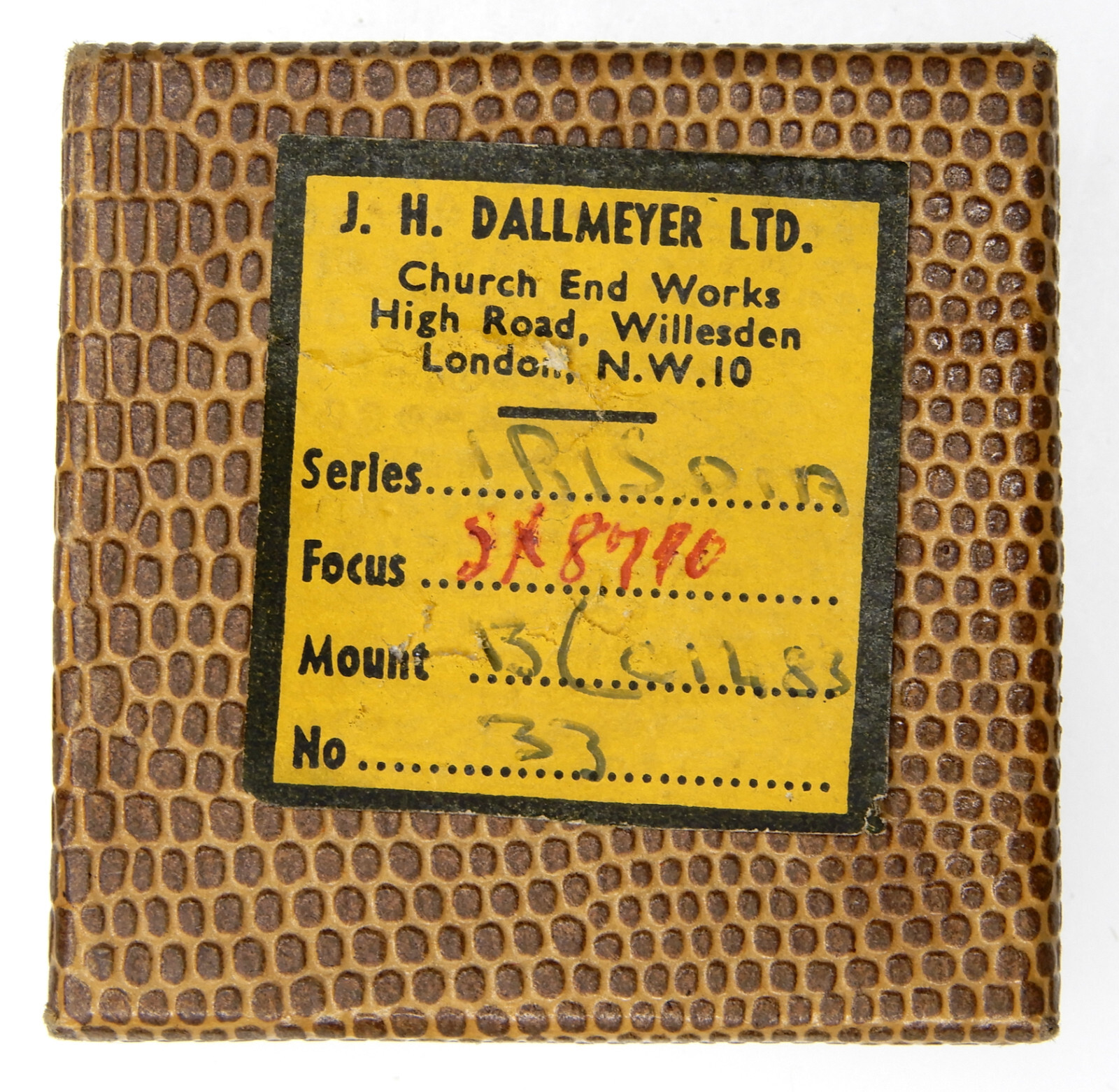 Dallmeyer Iris Diaphragm No.33 B with aperture ring ………. LN w/Box