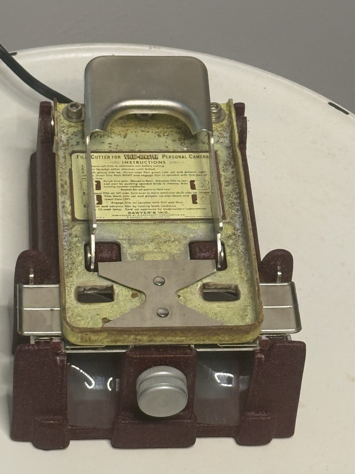 Vintage 1952 Sawyer’s View-Master Personal Film Cutter Model A Box Manual Works