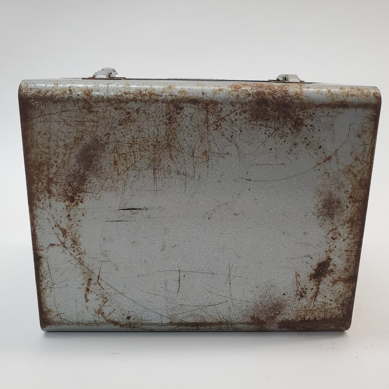 Vintage Brumberger Metal Case for 8mm Film Cans 12 Slots 9.5×7.5×7.5″