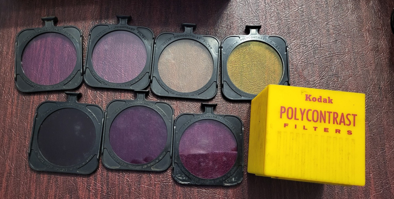 Vintage Kodak Polycontrast Filter Kit Model A Dark Room Photo Develop 2 Boxes
