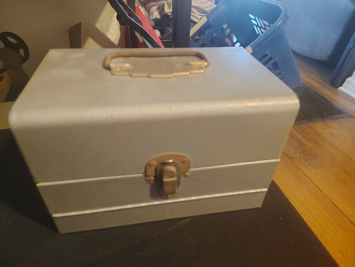 Vintage Brumberger 12 Reel 8mm Film Storage Case Metal Box 1955