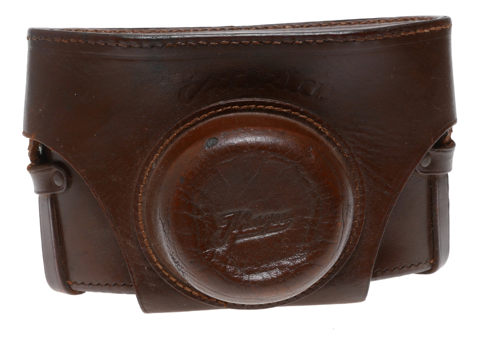 Ihagee Exakta vintage film camera antique leather case in used condition