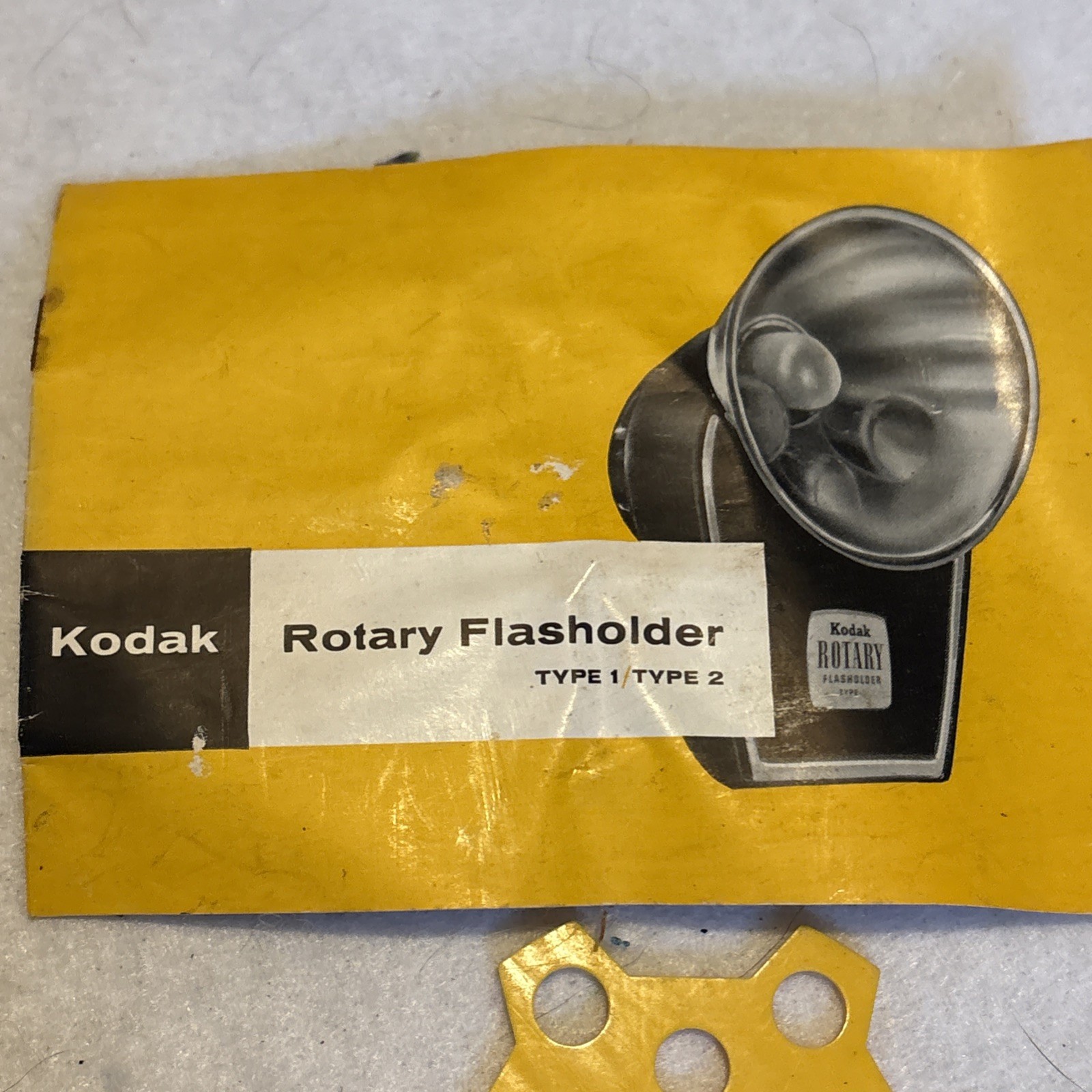 Kodak Rotary Flasholder Type 2, W/shoe-type fitting With Wires And Manual VTG
