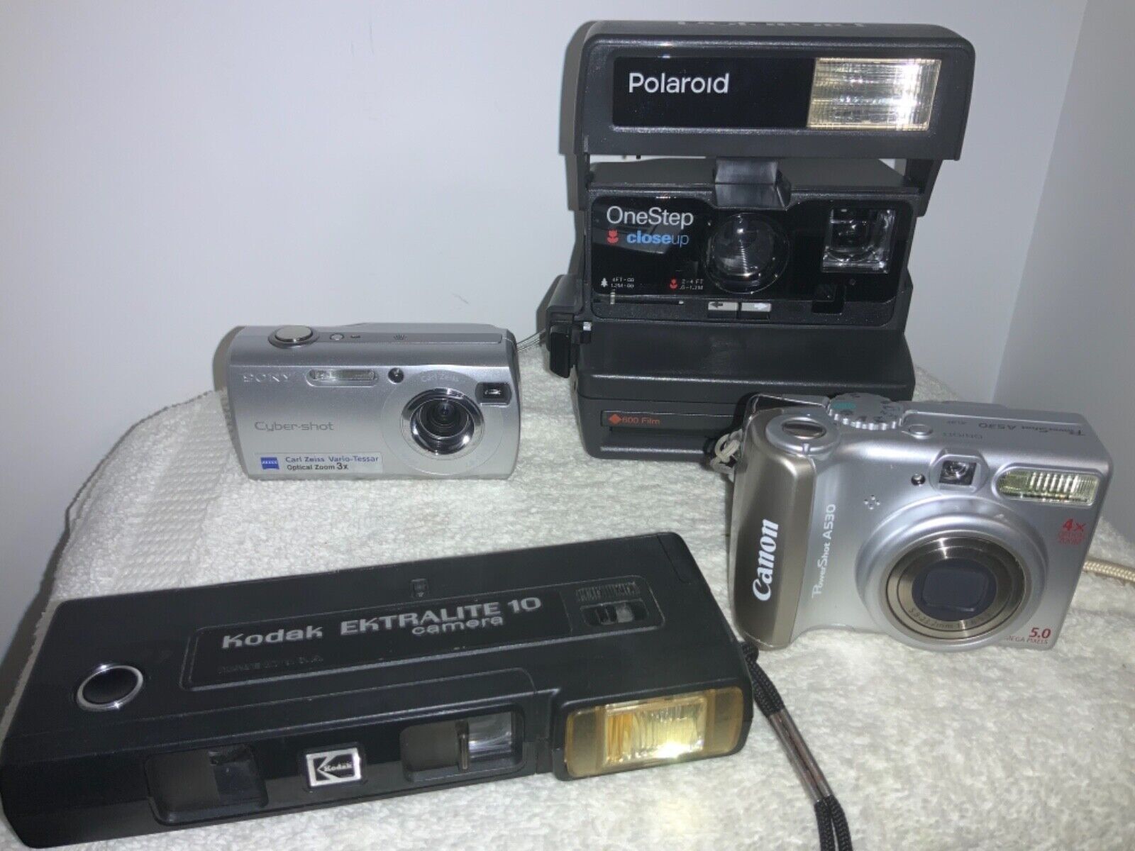 Lot of 4 used Cameras for parts only