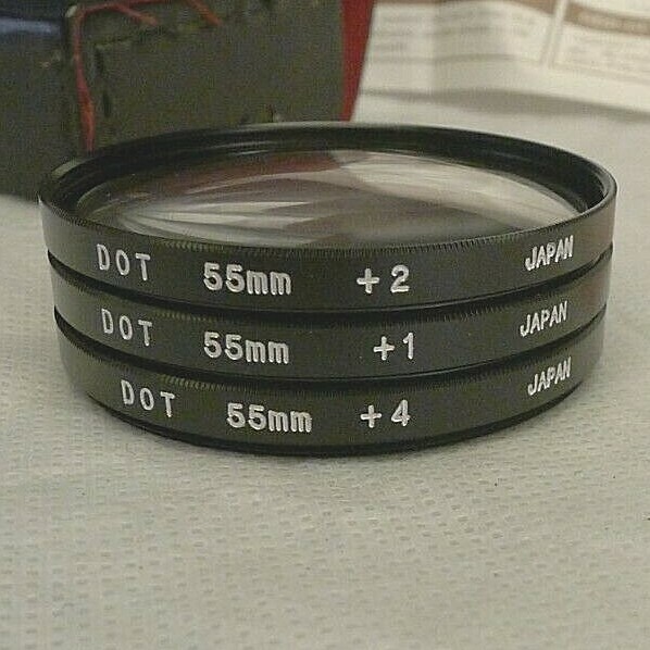 55mm Close-Up Lens Set by Dot Line Corp DL-0992 NOS NEW with Case & Package