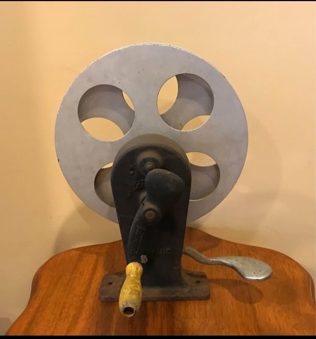 11.5″ HFC HOLLYWOOD FILM CO SPLIT Reel w/Hand Crank Rewinder