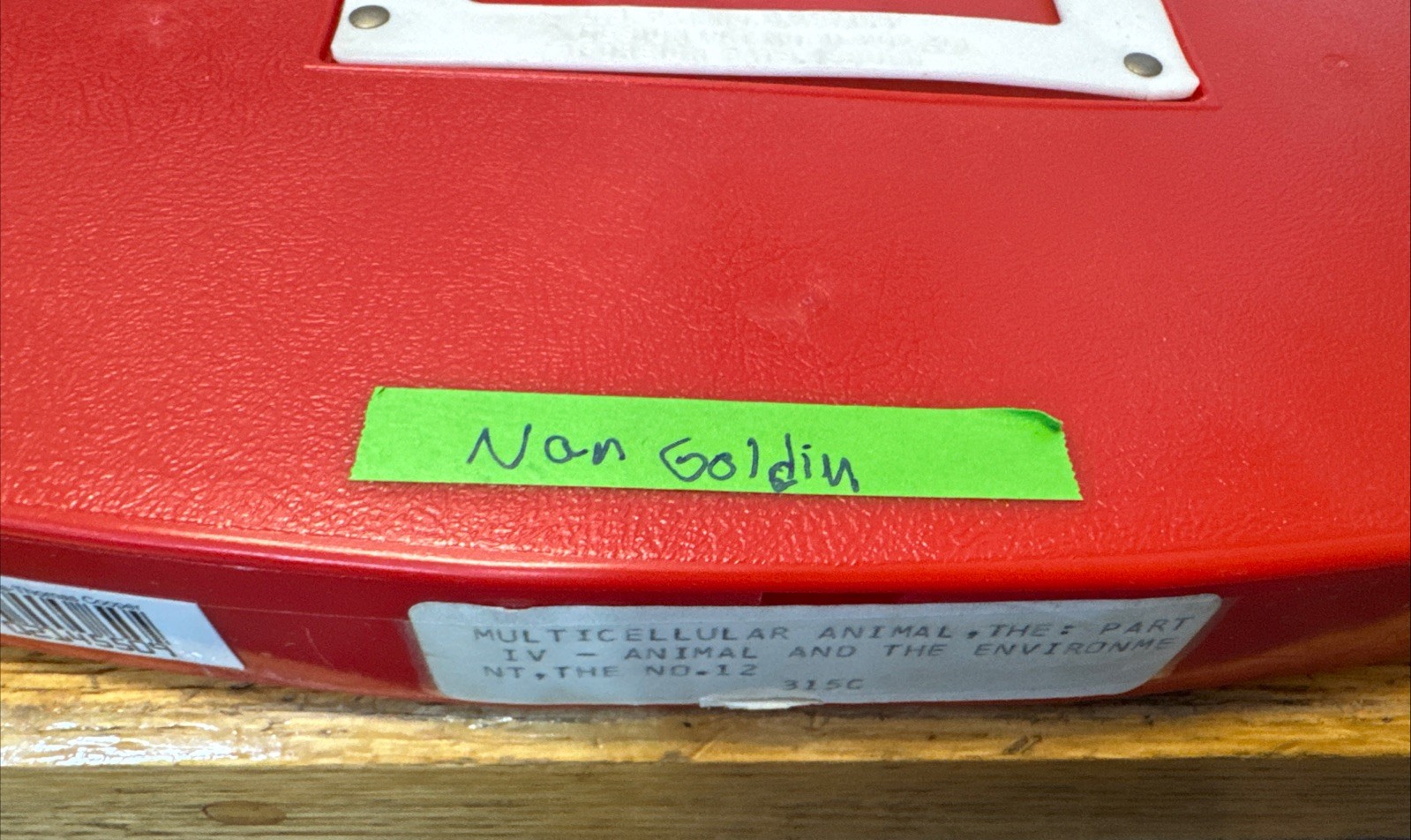 Vintage 16mm Goldberg Brothers Movie Reel Metal Brown 12 Inches Nan Goldin Label