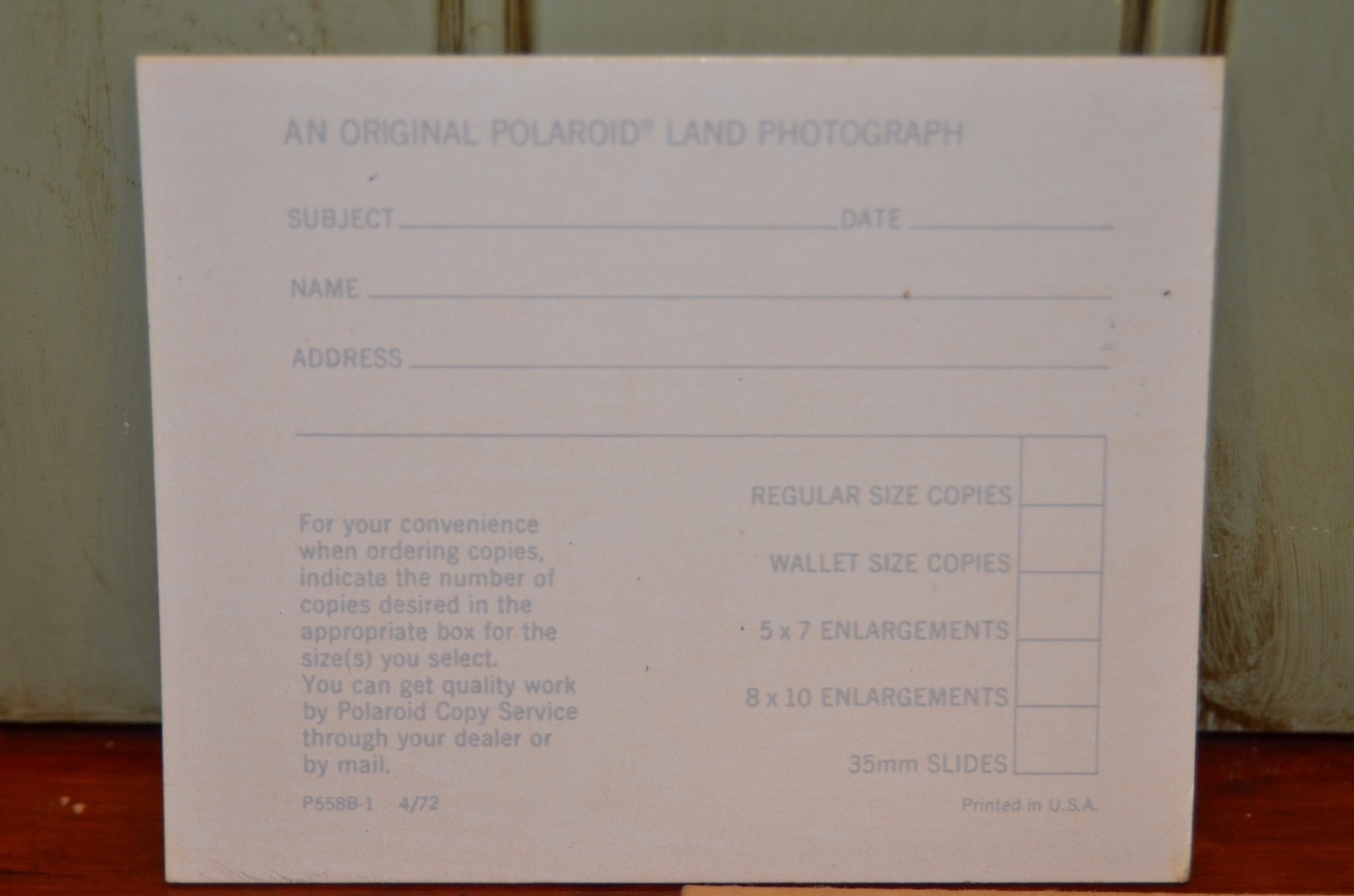 Polaroid Land Camera Cardboard Print Mounts P558B-1 Polacolor Lot of 8 Vintage