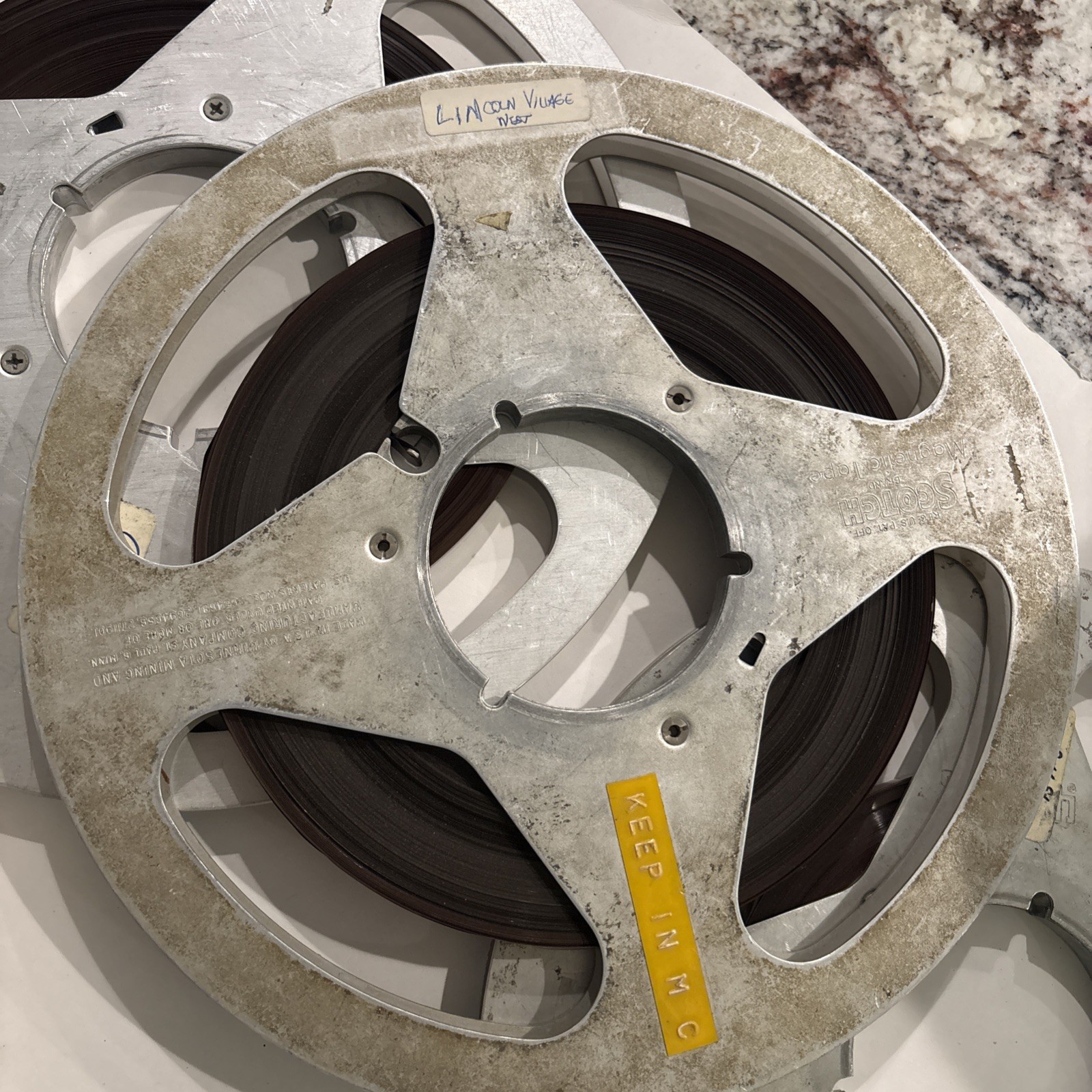 Eastman Kodak Film Reel Canister 11.5 Inch With 3 Reels VINTAGE