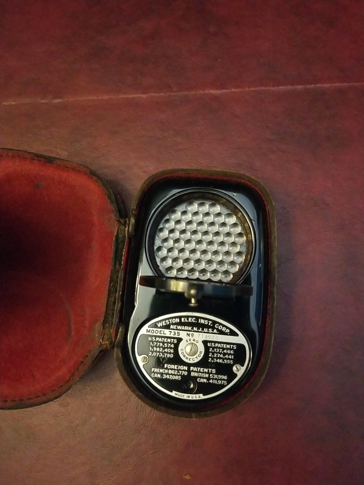 Weston Master II Universal Exposure Meter Model 735 & Leather Case Used
