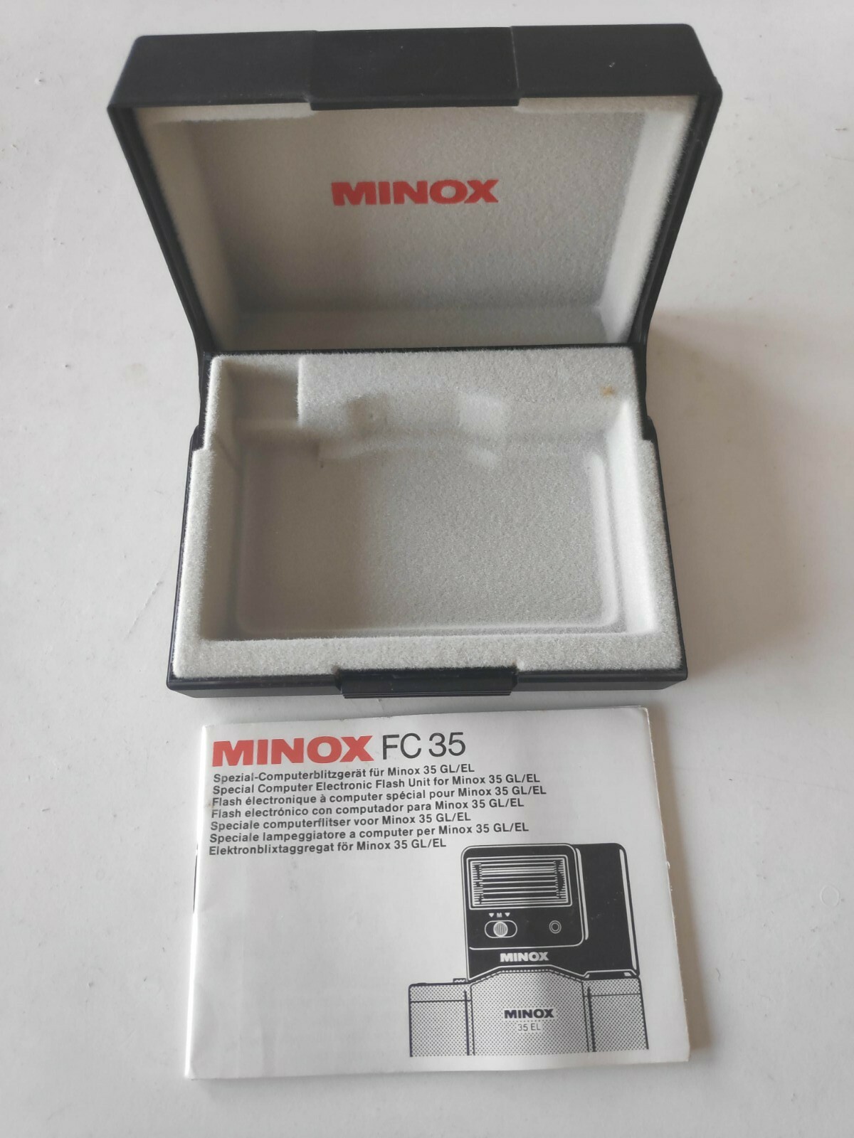 Minox 35 GT camera case box with original manual ultra rare vintage
