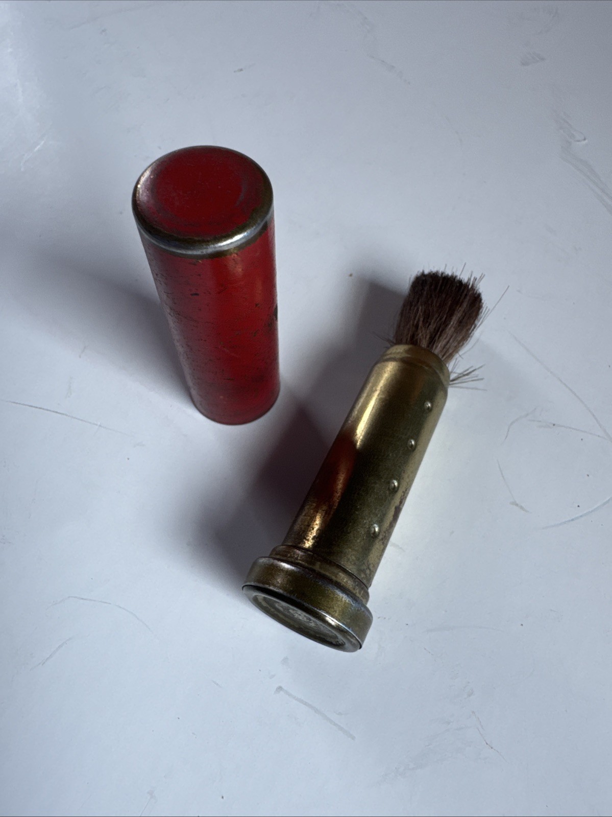 Vintage Photography Lot – Watchband-Mount Thermometer/Brass Lipstick-Style Brush