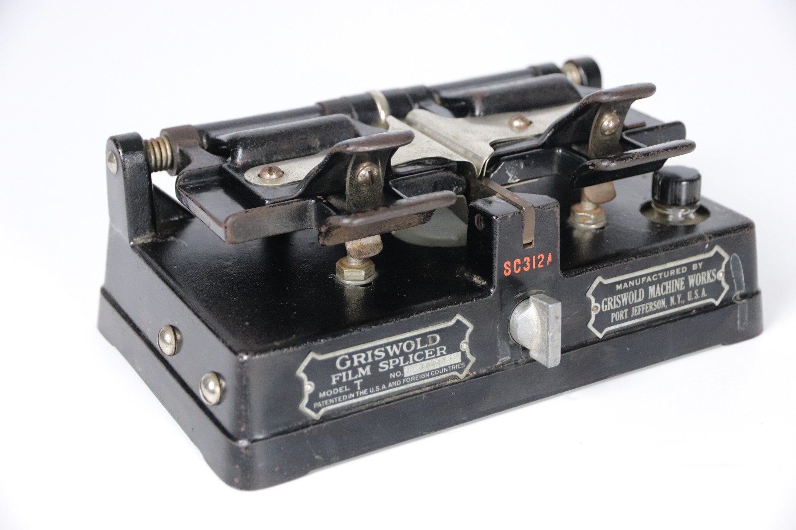 Griswold Model T Cast Iron Cement 35 mm Film Splicer 1920’s Antique