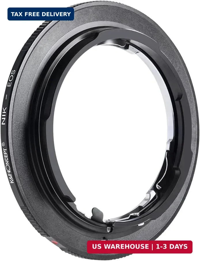 K&F Concept Lens Mount Adapter Compatible for Nikon Nikkor F/AF AI AI-S Lens to