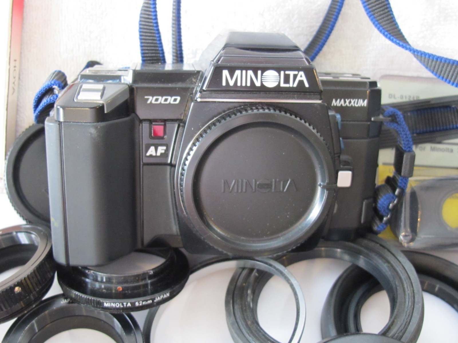 Vintage MINOLTA Camera Filter Cap Manual Adapter Ring Cable Release Mixed LOT #6