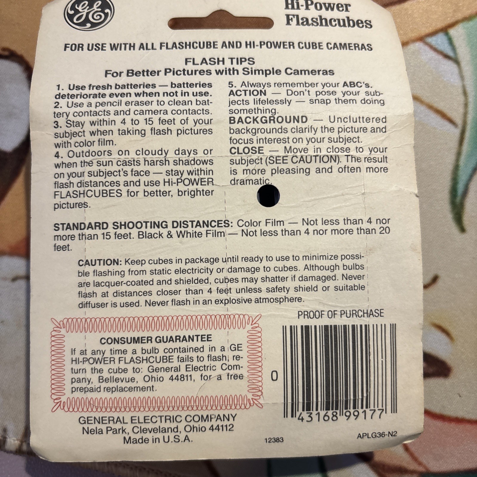 Vintage GE General Electric Flashcubes Flash Cubes 6-Pack Hi-Power NEW Sealed