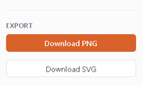 Logo maker Download PNG and Download SVG buttons