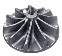 CAD-modeled machined turbine impeller