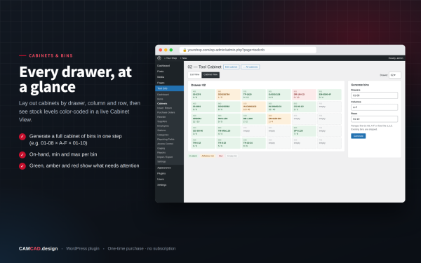 Tool Crib Manager – Tool Crib Software & Cutting Tool Inventory Plugin for WordPress